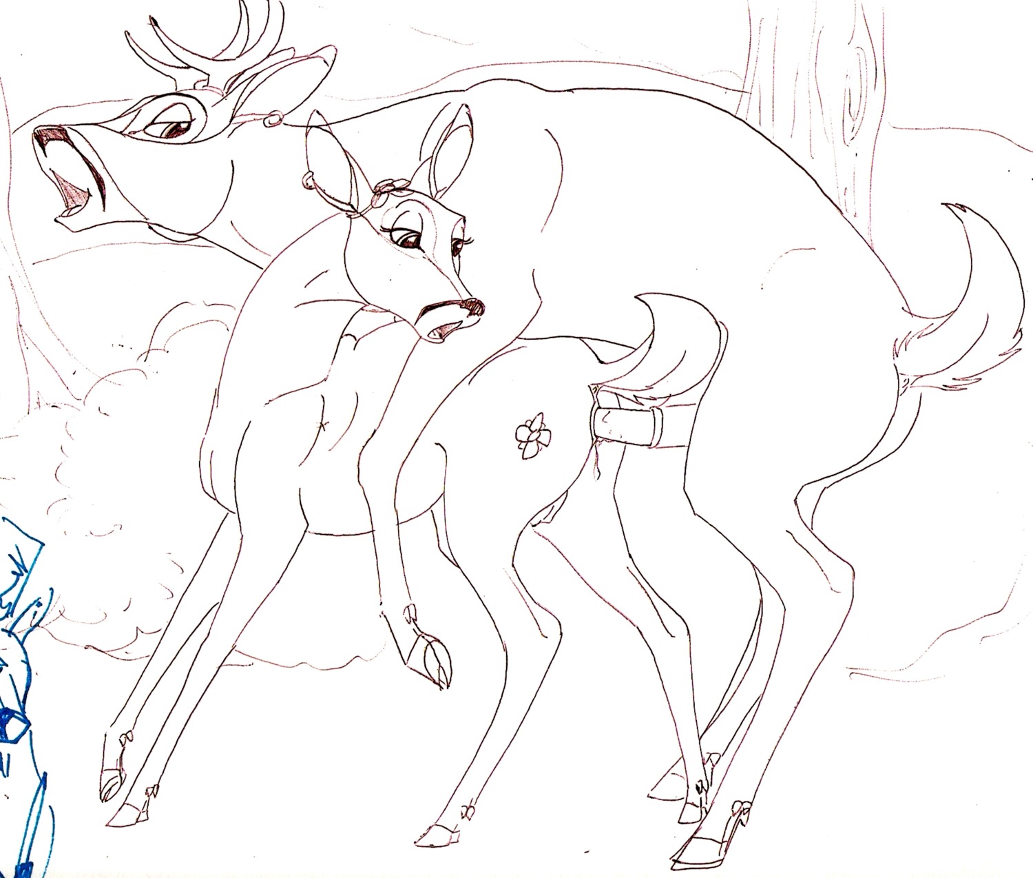 anatomically_correct animal_genitalia animal_penis cervine_genitalia cervine_penis deer dominant duo e621 female feral feral_on_feral genitals hi_res hooves klaus_doberman larger_dom larger_male male male/female mammal monochrome penis quadruped sex size_difference smaller_female
