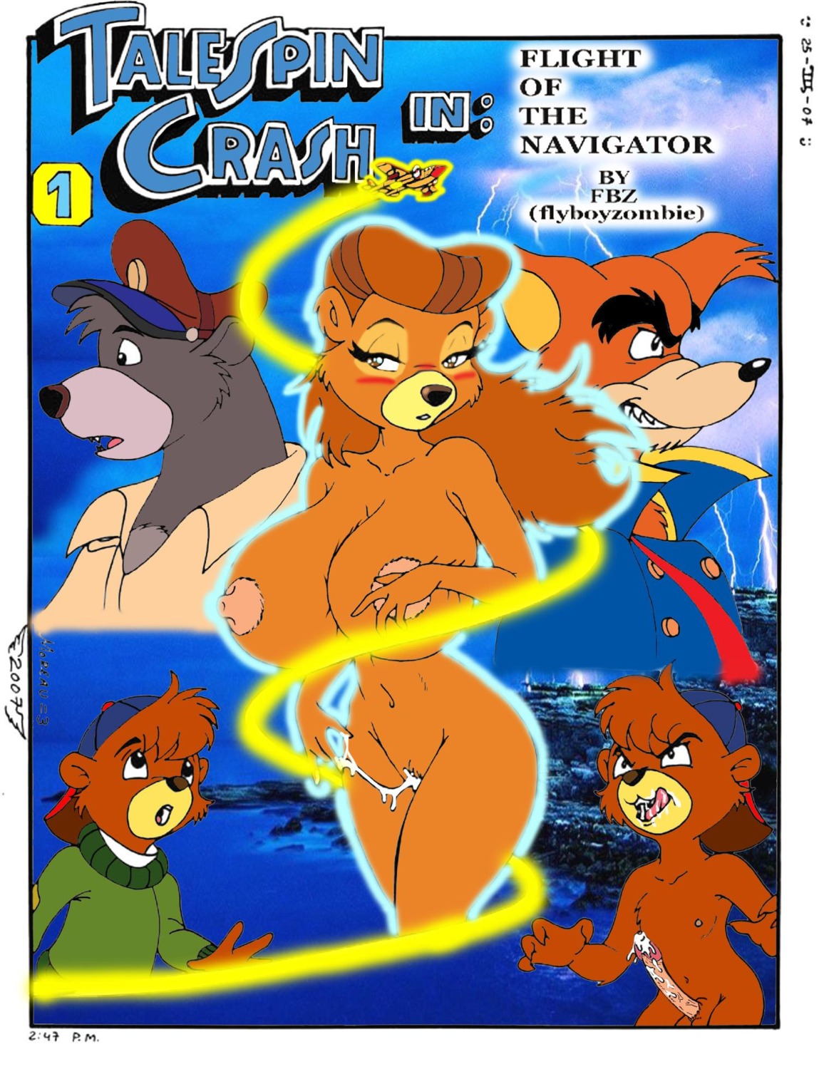 anthro areola baloo bear big_areola big_breasts blush bodily_fluids breasts canid canine canis cum cum_in_vagina cum_inside cum_on_penis cum_string disney docmoreau don_karnage e621 erect_nipples erection fbz female genital_fluids genitals group hi_res kit_cloudkicker male mammal navel nipples nude penis rebecca_cunningham red_wolf sloth_bear talespin the_jungle_book ursine vulva wolf