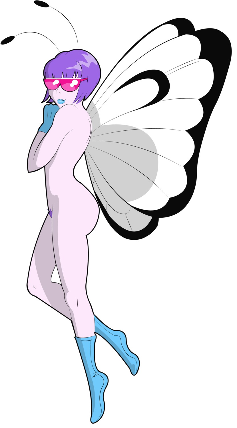 anthro butterfree color female female_only hatchethottie nintendo pokemon pokemon_only rule34 side_view solo tagme topless