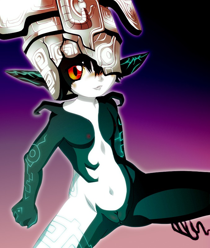 anus blush breasts buttercup_saiyan clitoris clothing e621 fangs female fist fused_shadow genitals gradient_background headgear headgear_only headwear headwear_only humanoid looking_at_viewer midna mostly_nude mostly_nude_female navel nintendo nipples not_furry pose red_eyes simple_background small_breasts solo teeth the_legend_of_zelda twili twilight_princess vulva