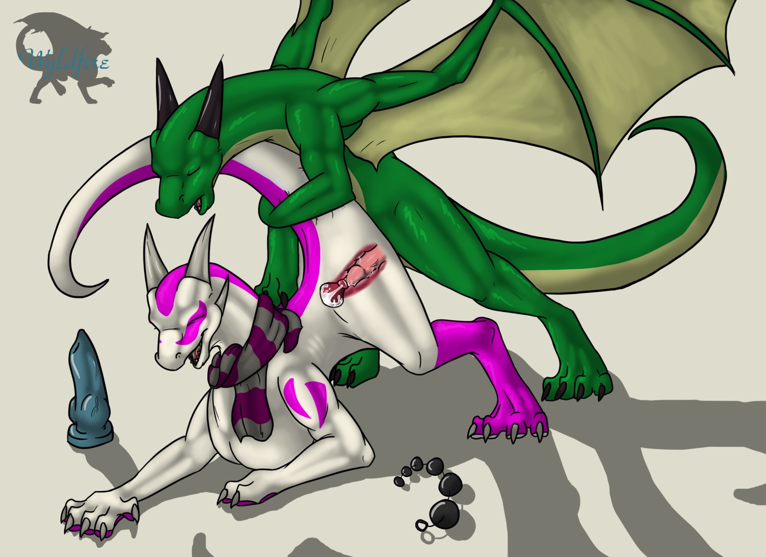 absurd_res akira_(byzil) anal_beads bodily_fluids cum cum_in_vagina cum_inside dildo dragon duo e621 erection european_mythology female feral feral_on_feral genital_fluids genitals hi_res internal knot knotted_dildo male male/female membrane_(anatomy) membranous_wings mostly_nude mythological_creature mythological_scalie mythology nude penetration penis scalie scarf sex sex_toy sex_toy_background shaded shadow simple_background tail tiemeth vaginal western_dragon wings wyldfire7
