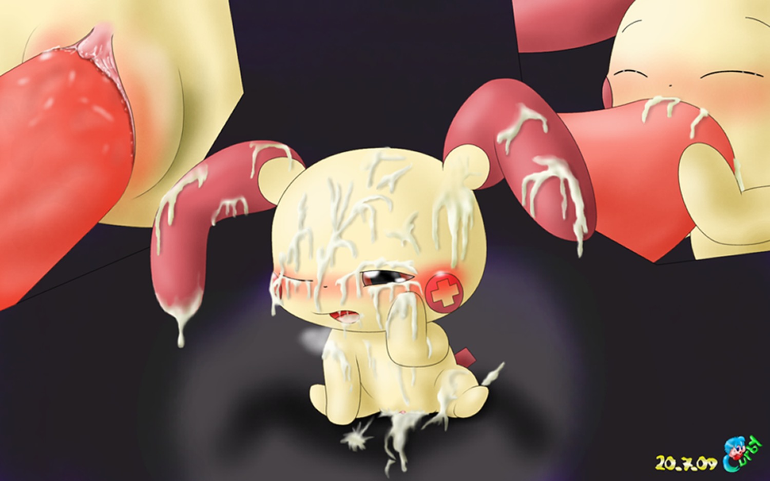 color cum curby fellatio female feral fur male nude oral penis plusle pokemon pokemon_(species) pussy rule34 sex vaginal_penetration vulva