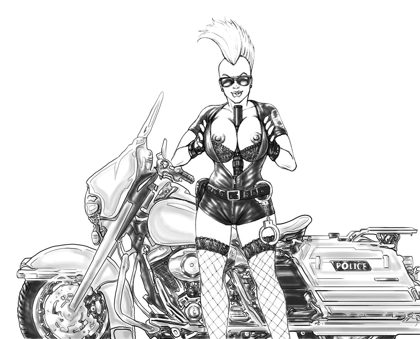 1girls amy_belcher female female_only image_comics mohawk rule34 savage_dragon she-dragon solo wicka