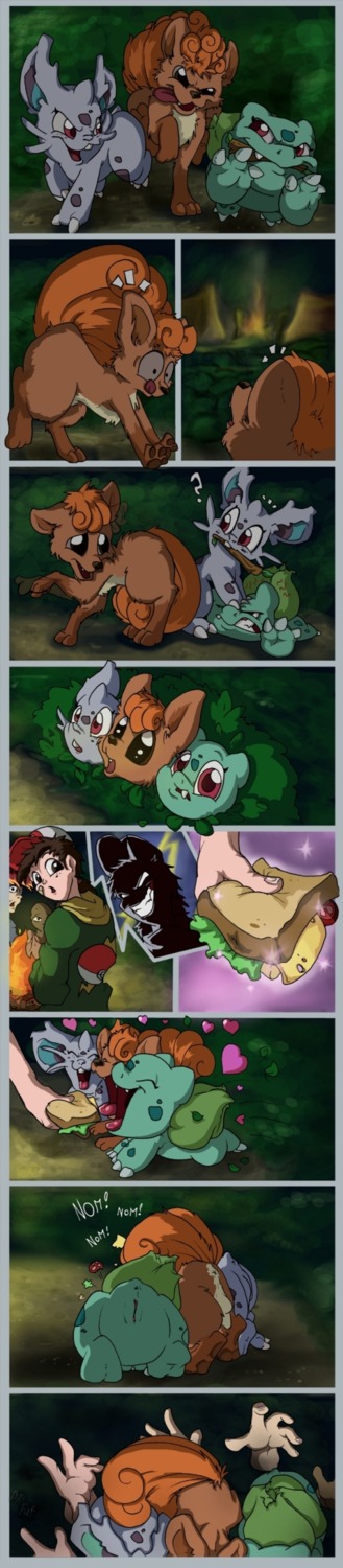 angry animal_genitalia anus ass_up backsack balls bulbasaur butt camp campfire canid canine claws clenched_teeth clothing comic curious e621 eating eyes_closed fangs female feral fire food fuf fully_sheathed generation_1_pokemon genitals group gullible heart_symbol hi_res human humanoid_genitalia humanoid_vulva imminent_rape imminent_sex it's_a_trap long_image looking_back male mammal meme multi_tail multiple_scenes nidoran nidoran♀ night nintendo nom non-mammal_vulva om_nom_nom open_mouth outside pawpads paws pokeball pokeball_clothing pokemon pokemon_(species) pokemon_trainer presenting presenting_hindquarters question_mark rape_face running sandwich_(food) sheath standard_pokeball tail tall_image teeth tongue tongue_out vulpix vulva young young_feral