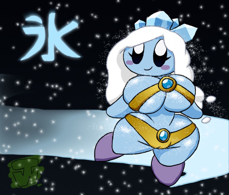 ass big_ass breasts clothes female genderswap ice_kirby kirby kirby_(series) nintendo rule34 rule_63 thewill tight_clothing