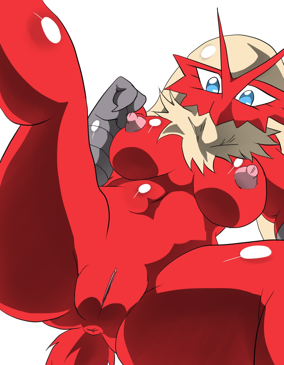 anthro anus avian bird blaziken breasts e621 female generation_3_pokemon genitals hi_res navel nintendo nipples non-mammal_breasts non-mammal_nipples pokemon pokemon_(species) pose solo sya vulva