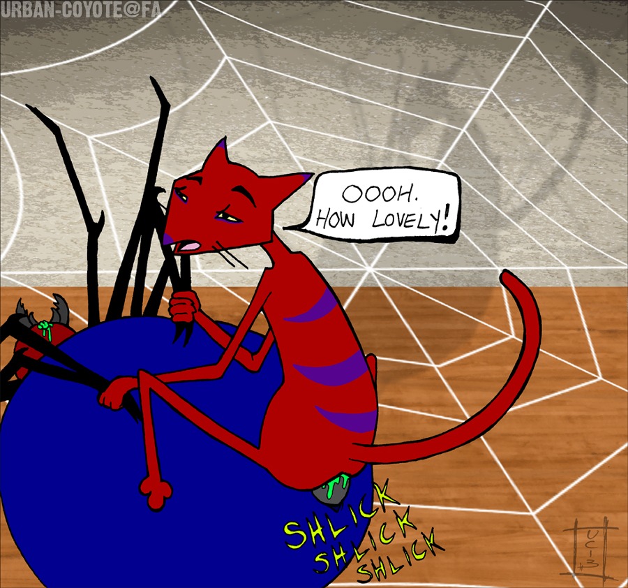 anal anal_penetration anthro anthro_on_feral anthro_penetrated arachnid arthropod bestiality cartoon_network courage_the_cowardly_dog domestic_cat duo e621 felid feline felis feral feral_penetrating feral_penetrating_anthro katz_(courage_the_cowardly_dog) male male/male male_penetrated mammal penetration sex spider what