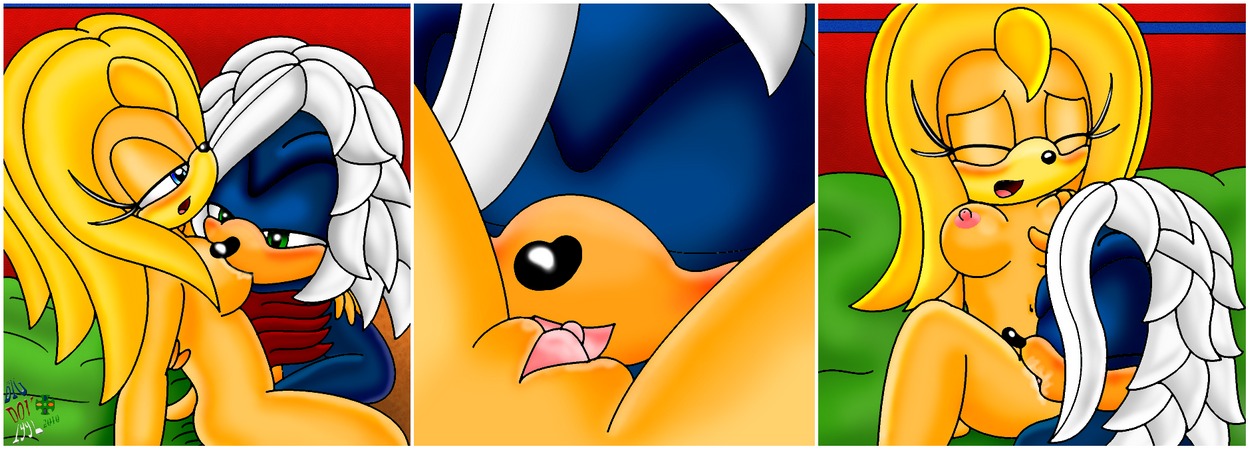 anthro bigdon1992 border cunnilingus duo e621 echidna electricity eulipotyphlan fan_character female genitals hedgehog jessica_(bigdon1992) lightning mammal monotreme oral sega sex sonic_the_hedgehog_(series) vaginal vulva white_border