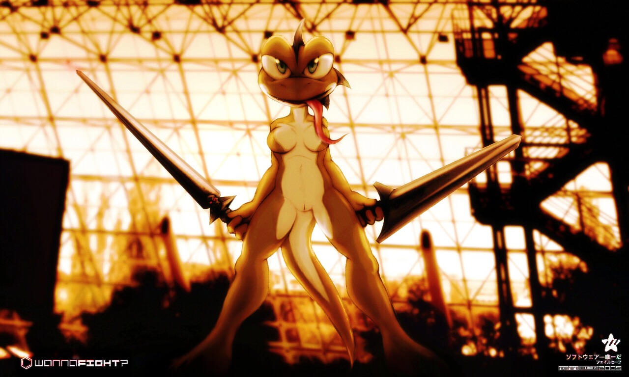 5:3 anthro breasts brown_yoshi darkdoomer e621 featureless_breasts female genitals holding_melee_weapon holding_object holding_sword holding_weapon mario_bros melee_weapon monochrome nintendo non-mammal_breasts nude orange_theme scalie sepia solo sword tail tongue vulva weapon yoshi