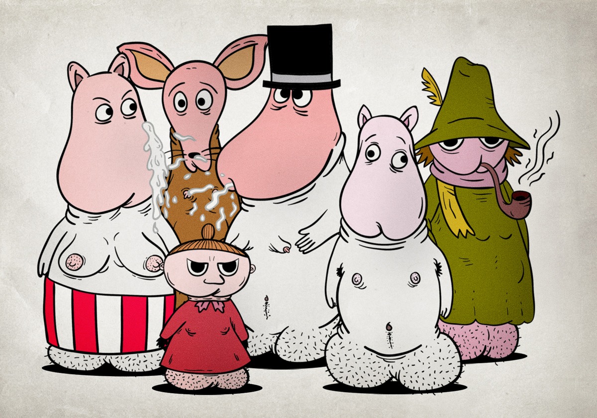 dagenskuk little_my male male_only moomin moominmamma moominpappa moomintroll rule34 sniff_(moomin) snufkin tagme the_moomins what