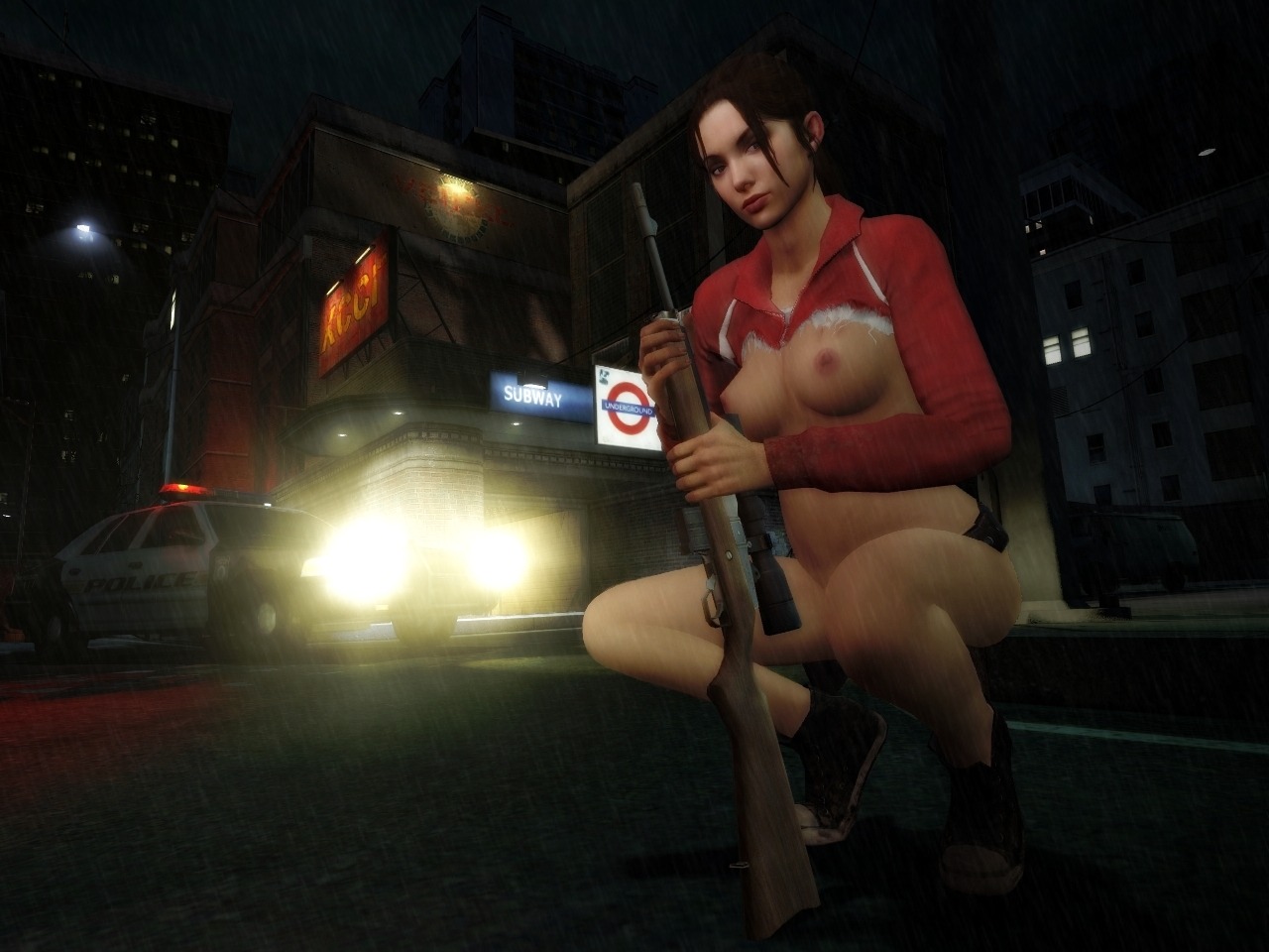 1girls 3d artist_request breasts female female_only garry's_mod gun human human_female human_only left_4_dead left_4_dead_(series) nipples rule34 solo solo_female tagme zoey_(left_4_dead)
