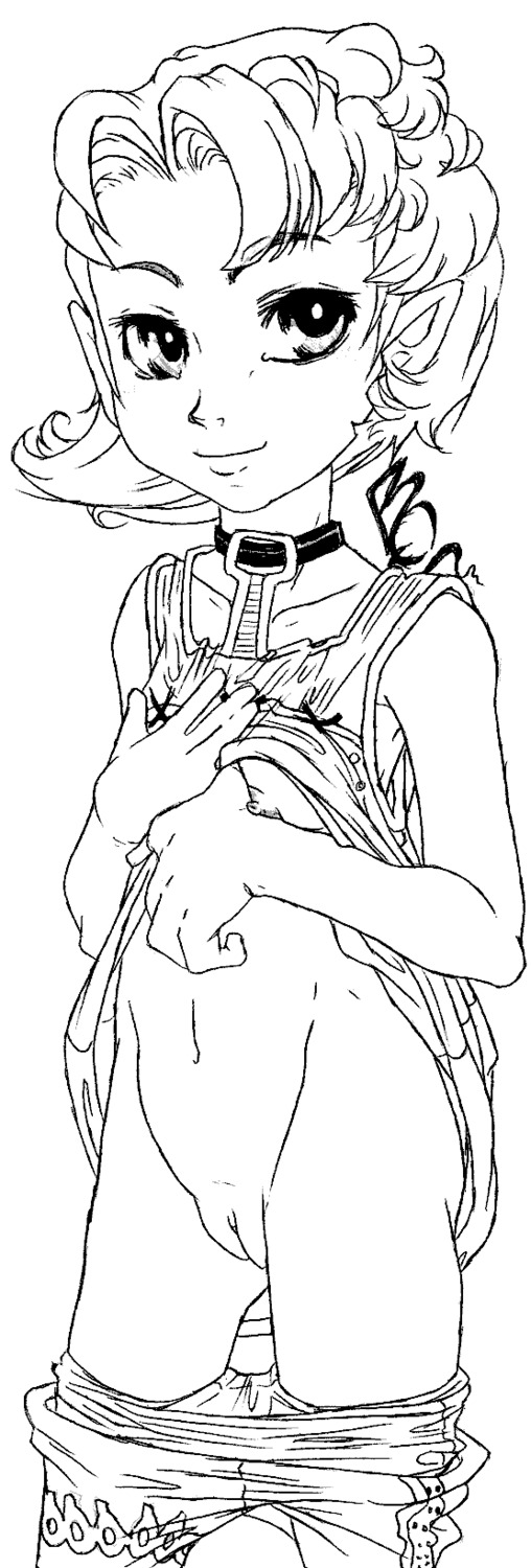 1girls bcs black_and_white female female_only ilia monochrome rule34 solo straight_hair the_legend_of_zelda twilight_princess