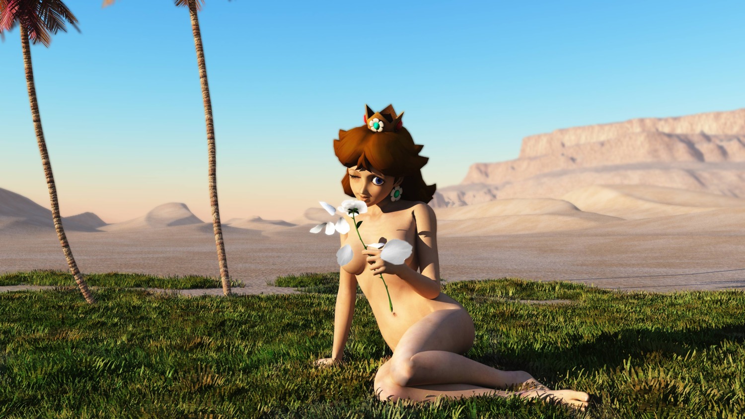 1girls 3d darklordiiid female female_only garry's_mod human mario_(series) nintendo nude nude_female princess_daisy rule34 solo tagme