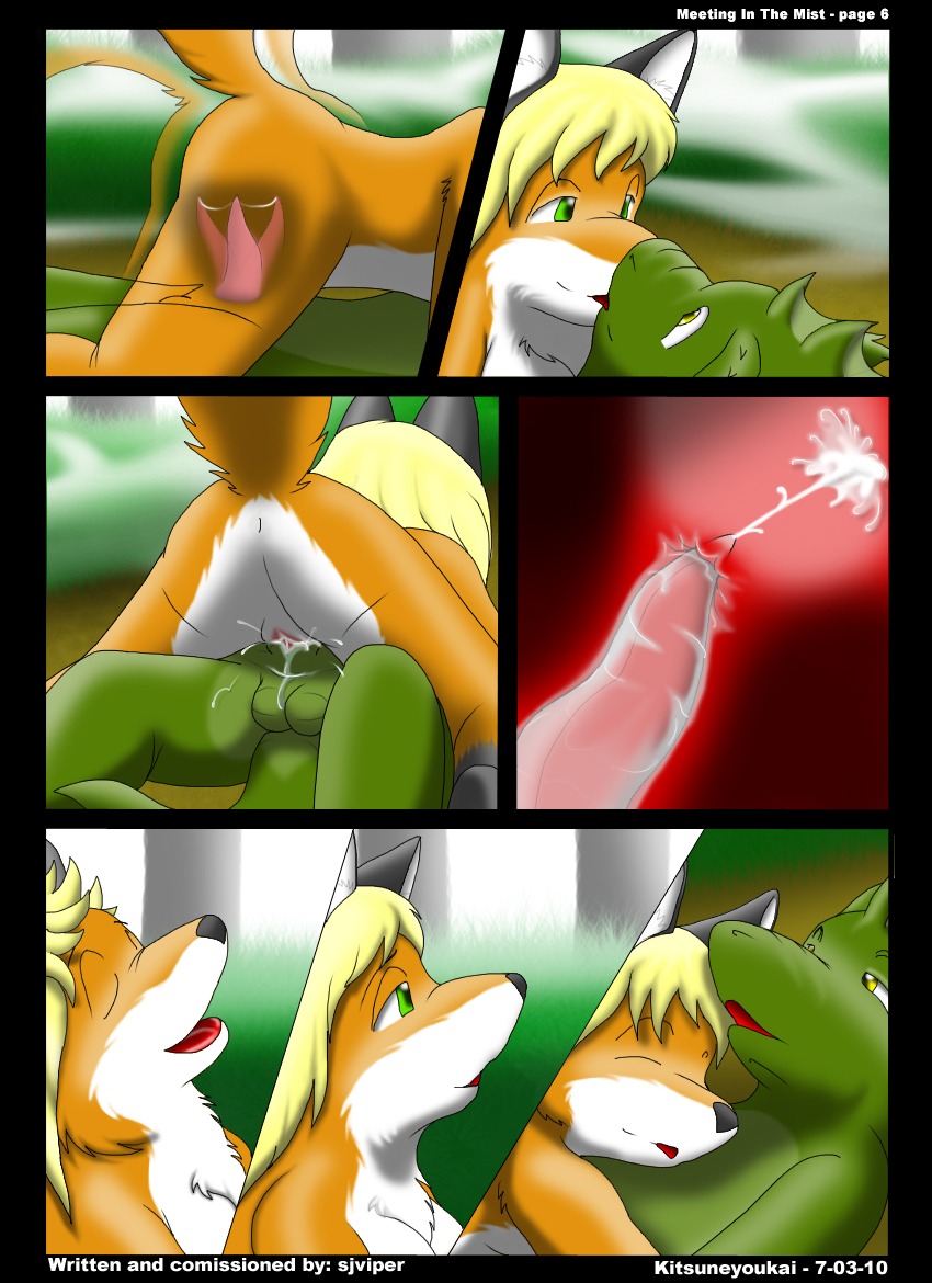 2010 anthro balls bodily_fluids canid canine comic cum duo e621 erection female female_penetrated fox genital_fluids genitals interspecies kitsune_youkai male male/female male_penetrating male_penetrating_female mammal nude orgasm outside penetration penile penile_penetration penis penis_in_vagina reptile scalie sex tail vaginal vaginal_penetration
