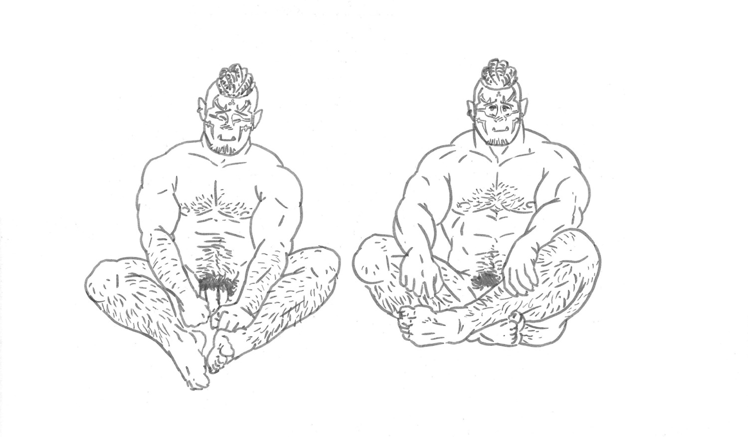 absurd_res bethesda_game_studios body_hair drake_(husky92) e621 flaccid foreskin genitals hairy hi_res humanoid humanoid_genitalia humanoid_penis humanoid_pointy_ears leg_hair looking_at_viewer male microsoft monochrome muscular muscular_humanoid muscular_male not_furry nude orc penis pointy_ears simple_background skyrim solo tattoo the_elder_scrolls tusks unknown_artist white_background