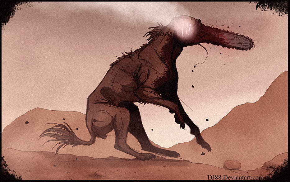 anthro balls blood bodily_fluids canid canine canis chainsaw dj88 domestic_dog e621 genitals glowing glowing_eyes male mammal monster nightmare_fuel power_tool sawdog solo tools vein what_has_science_done where_is_your_god_now
