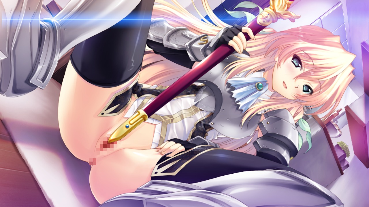 armor blonde_hair censored ermalit_de_blanchefort female game_cg long_hair love_2_quad masturbation naruse_hirofumi pussy rule34 thighhighs