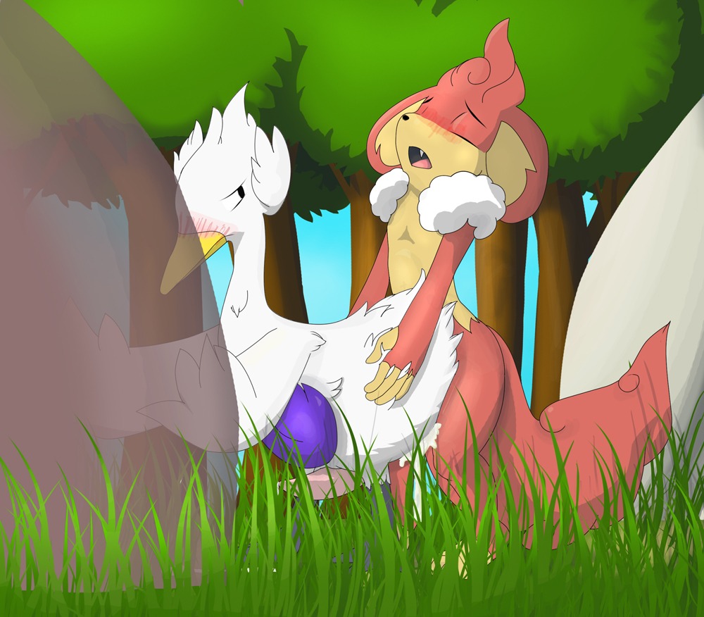 anthro bestiality blush colored cum day fur furry interspecies male male_only multiple_males nude outdoors penis pokemon pokemon_(species) redemption3445 rule34 sex side_view simisear swanna tagme yaoi zoophilia