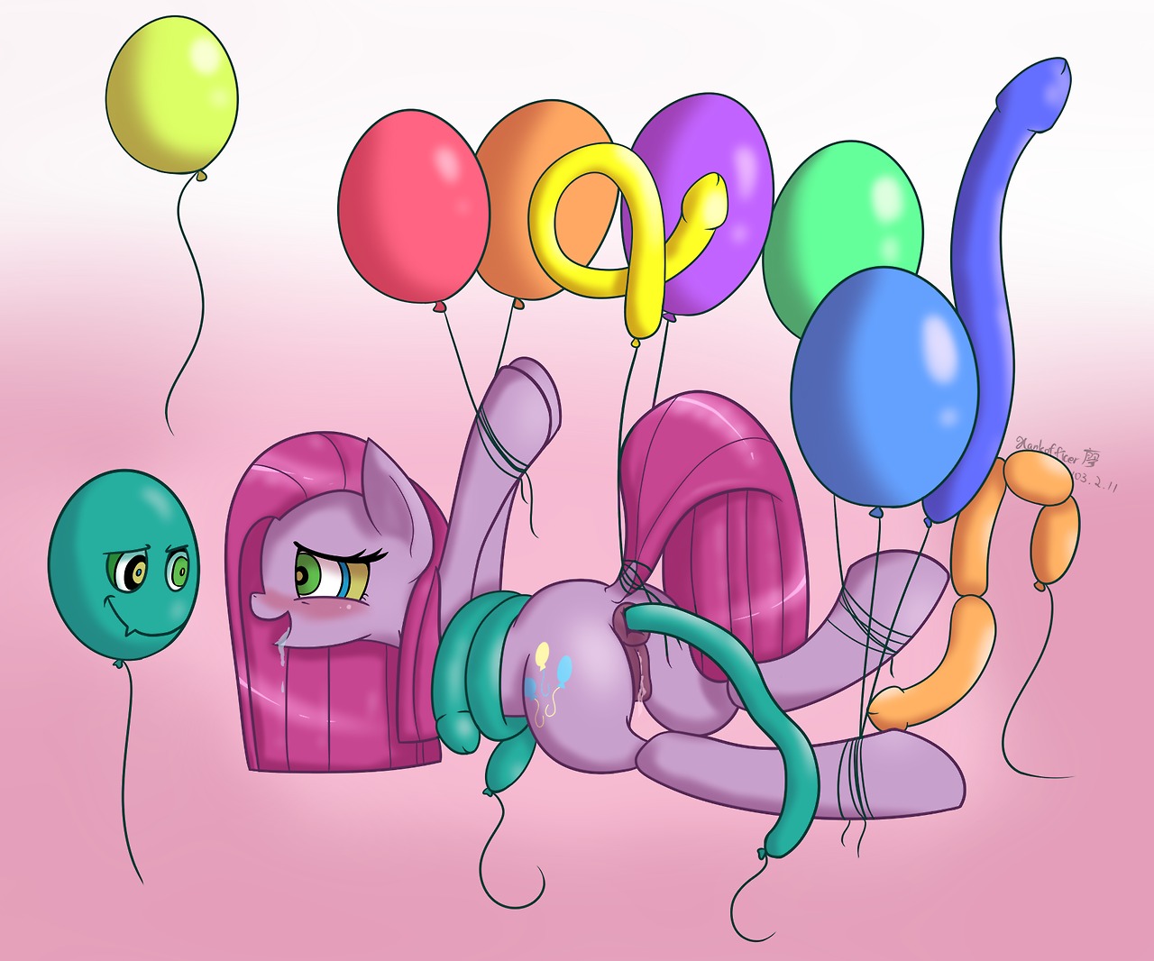 2014 anal anal_object_insertion anal_penetration animate_inanimate anus attached_to_balloon balloon balloon_fetish balloon_in_ass balloon_insertion balloon_support balloon_with_face blush bodily_fluids bound butt cutie_mark discord_(mlp) duo e621 earth_pony equid equine female feral floating friendship_is_magic fur genital_fluids genitals hair hanging_from_balloon hasbro horse hypnosis improvised_sex_toy inflatable inflatable_support living_balloon living_inflatable mammal mind_control modelling_balloon my_little_pony object_in_ass object_insertion open_mouth penetration phallic_balloon pink_body pink_fur pink_hair pinkamena_(mlp) pinkie_pie_(mlp) pony puetsua saliva shaped_balloon simple_background vaginal_fluids vulva