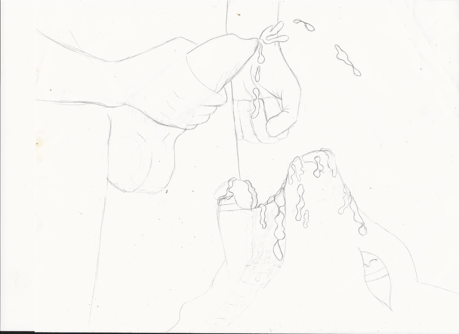 ambiguous_gender anthro bodily_fluids canid canine cum cum_on_face deer duo e621 erection faceless_character faceless_male fox genital_fluids genitals hi_res male mammal masturbation penile penile_masturbation penis sex sketch von xxzacwolfyxx