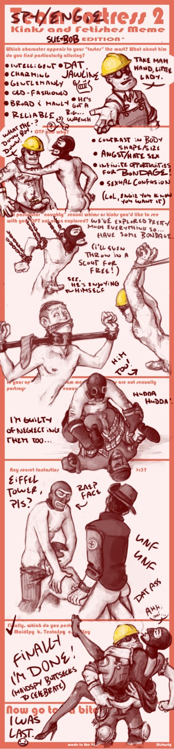 2d 6boys anal_penetration anal_sex ass balaclava body_hair bondage bottomless bush_hat chains cigarette cigarette_in_mouth clenched_teeth cmnm cock_gobble cock_hungry crossdressing cum_hungry dark-skinned_male dark_skin demoman_(team_fortress_2) engineer_(team_fortress_2) erect_nipples erection exposed_penis extended_hand extension_cord forced_anal forced_fellatio forced_oral fuck_and_suck fucked_from_behind fucked_from_below gagged gas_mask gay gay_sex giving_head glove goggles going_down_on hands_above_head hands_tied_above_head hard_hat high_heels holding_head human human_male human_only kilt_up knee_pads knees_on_chest looking_to_the_side male male_only masculine_crossdresser mouthful nipples nude nude_male oral_sex overalls pants_down pants_removed penis penis_in_ass penis_in_mouth penis_size_difference pyro_(team_fortress_2) rape_face rule34 scout_(team_fortress_2) shirtless sitting_on_penis skirt_up sniper_(team_fortress_2) spitroast spy_(team_fortress_2) suck_and_fuck sucking_off sue-bob suspended_congress team_fortress_2 text thighhighs topless wrench yaoi