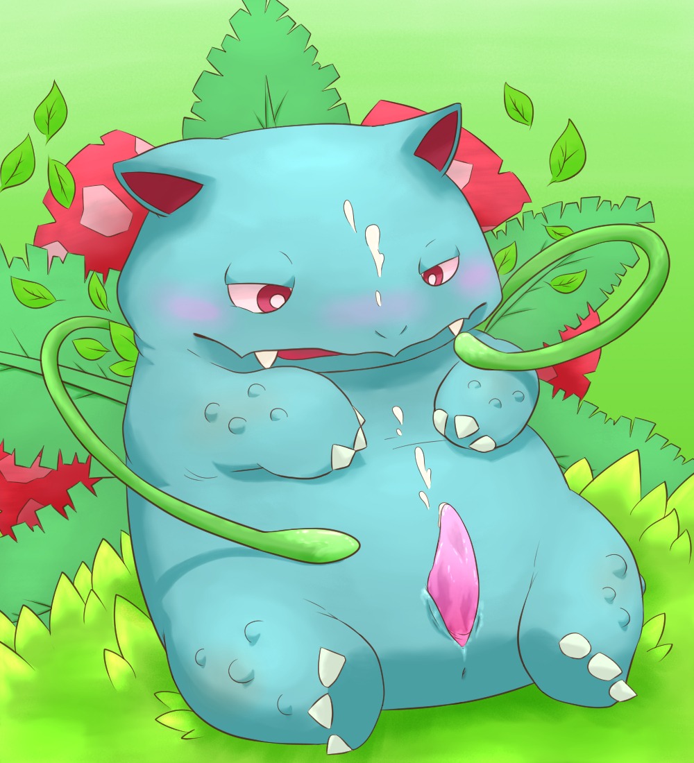 anus bodily_fluids cum cum_on_face cum_on_own_face cum_on_self e621 elemental_creature erection feral flora_fauna flower_(anatomy) generation_1_pokemon genital_fluids genitals male nintendo penis plant pokemon pokemon_(species) scalie simple_background solo unavailable_at_source unknown_artist venusaur vines
