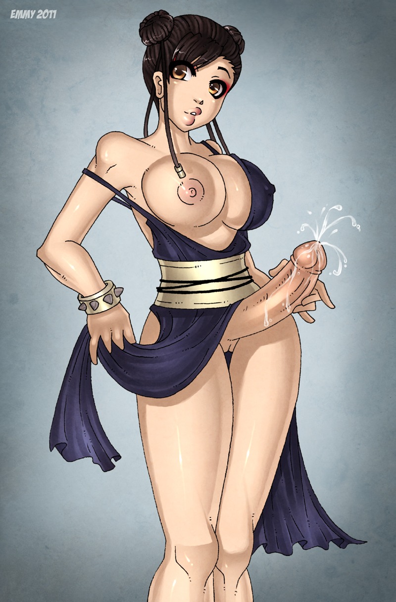 1futa 2011 chun-li chun-li_(battle_ouffit_sfiv) cuteemmy futa_only futanari human intersex rule34 solo street_fighter
