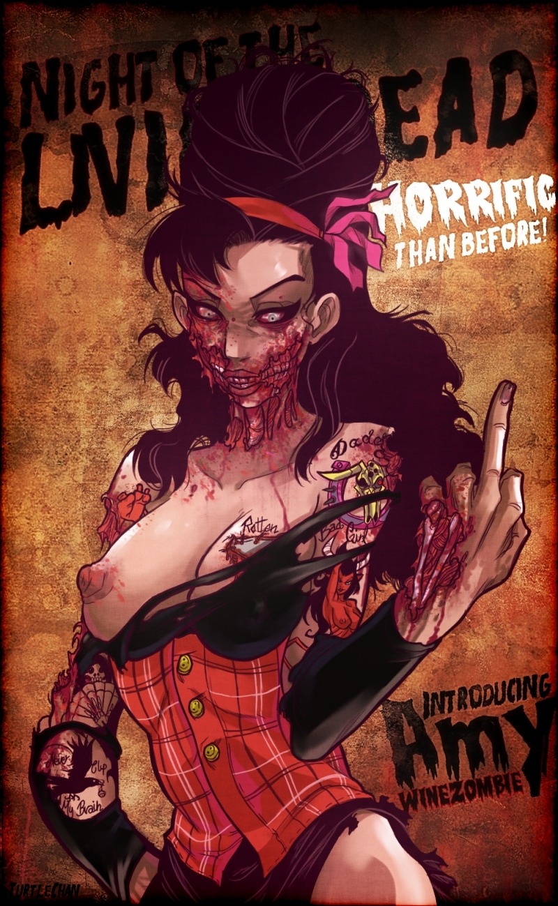 amy_winehouse female gore guro musician night_of_the_living_dead public_domain rule34 tagme turtlechan zombie