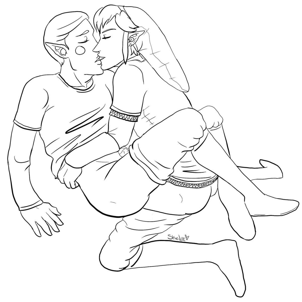 closed_eyes fledge gay link male male_only rule34 shirilee skyward_sword the_legend_of_zelda yaoi