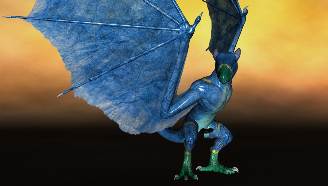 3d_(artwork) 4_toes abstract_background anisodactyl anthro balls blue_body blue_scales claws digital_media_(artwork) dragon e621 erection european_mythology feet genitals horn looking_at_viewer male membrane_(anatomy) membranous_wings mythological_creature mythological_scalie mythology penis pose scales scalie semi-anthro solo spread_wings standing tail toes unknown_artist viper_(cdsowden85) western_dragon wing_claws wings wyvern