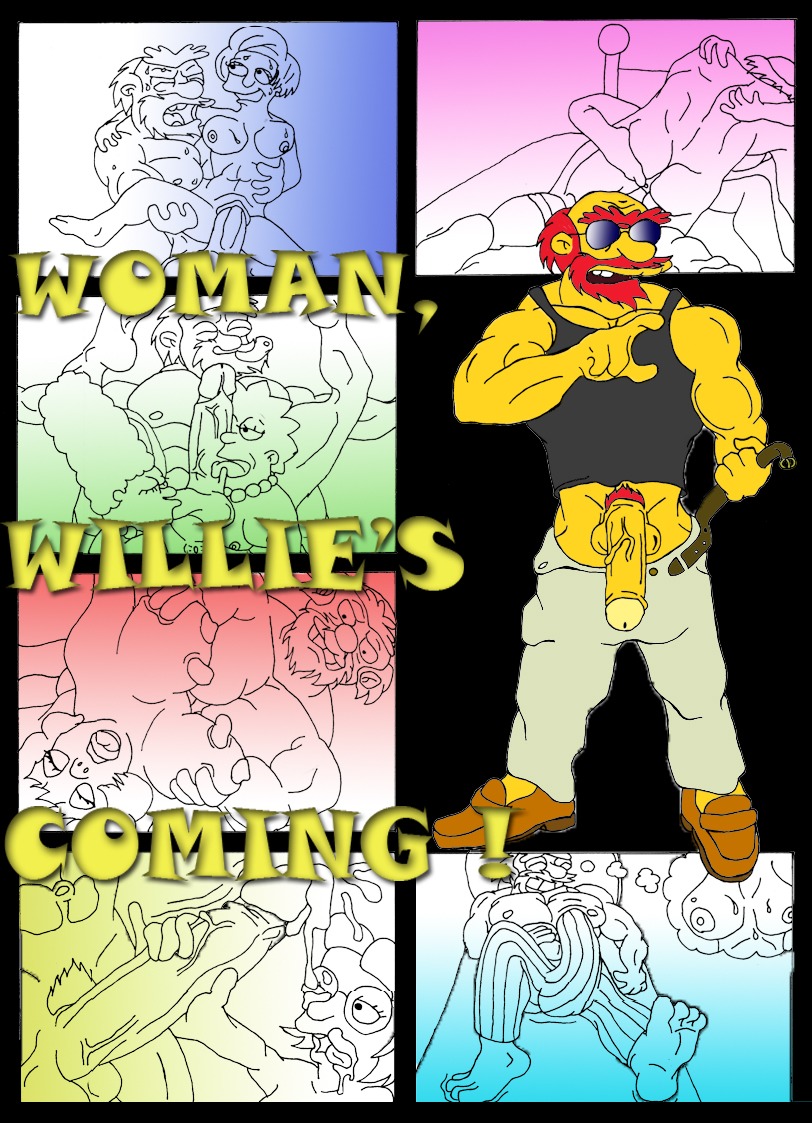 20th_century_studios accurate_art_style edna_krabappel elizabeth_hoover female groundskeeper_willie human incest lisa_simpson male male_focus marge_simpson massive_penis maude_flanders penis rule34 the_simpsons yellow_body yellow_skin