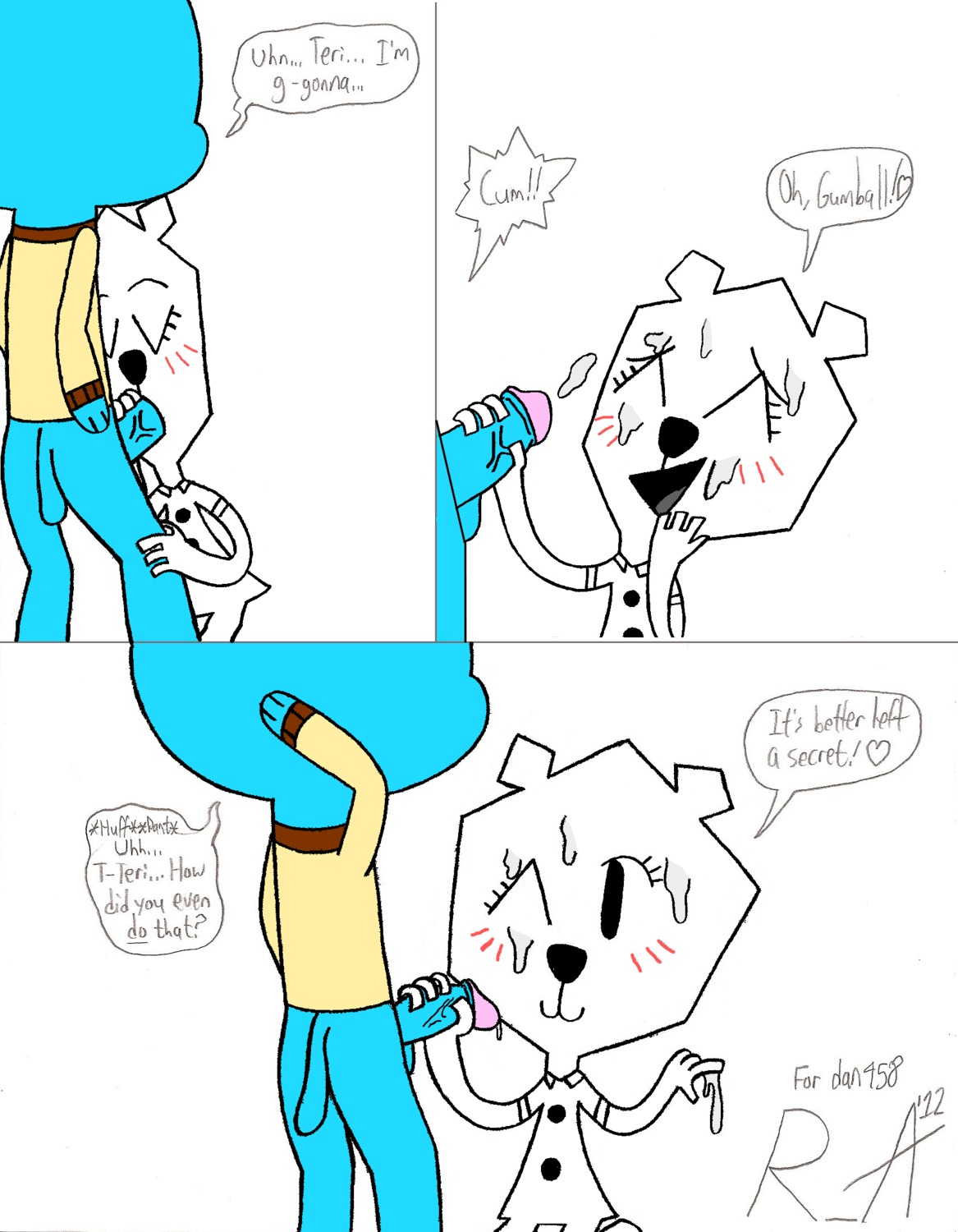2012 cartoon_network cum_on_face faceless_male fellatio gumball_watterson male oral random_anon rule34 tagme teri_(tawog) the_amazing_world_of_gumball