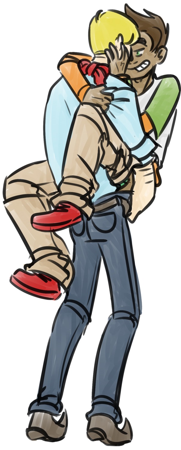 2boys blonde_hair brown_hair clay_bailey clothed_sex green_eyes grin hand_on_face happy happy_sex holding male male_only multiple_males raimundo_pedrosa rule34 smile standing_sex tagme techh xiaolin_showdown yaoi
