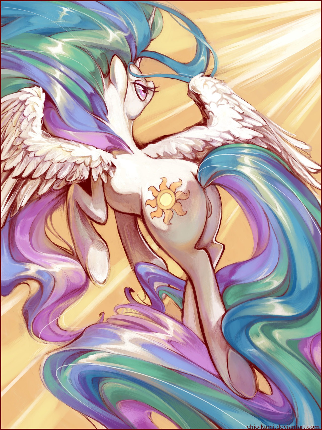 alicorn equine female friendship_is_magic my_little_pony princess_celestia_(mlp) rule34 straight_hair tagme