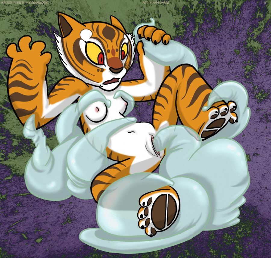 2011 annie-mae anthro character_name female kung_fu_panda master_tigress penetration rule34 signature slime tagme text tiger vaginal_penetration