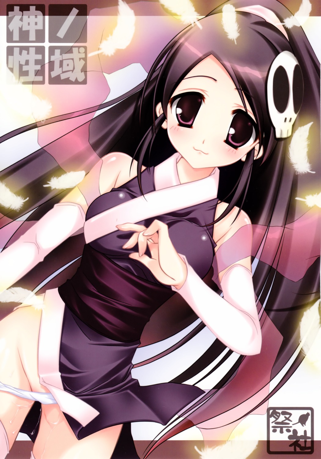 clothing elysia_de_lute_ima female kami_nomi_zo_shiru_sekai panties panty_pull pussy pussy_juice rule34 wafuku
