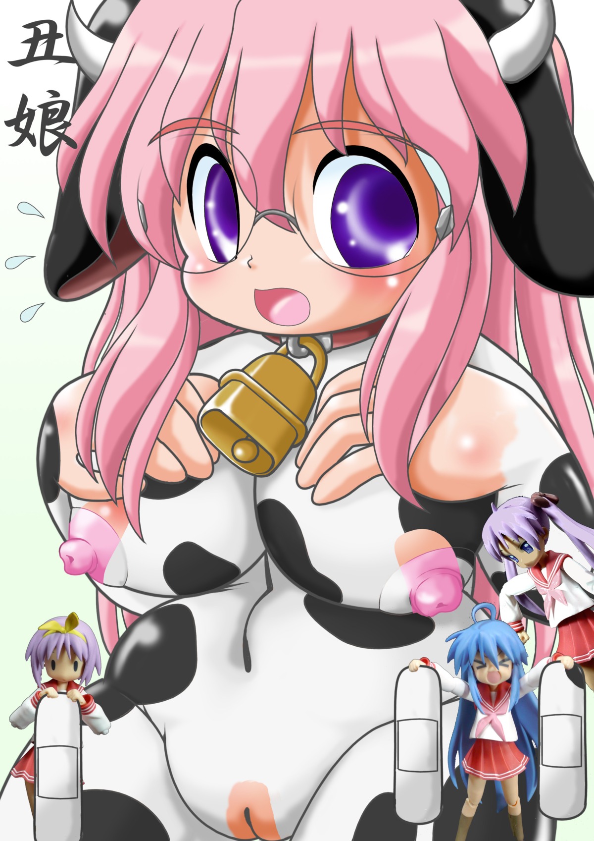 breasts female kagami_hiiragi konata_izumi lucky_star miyuki_takara rule34 tsukasa_hiiragi
