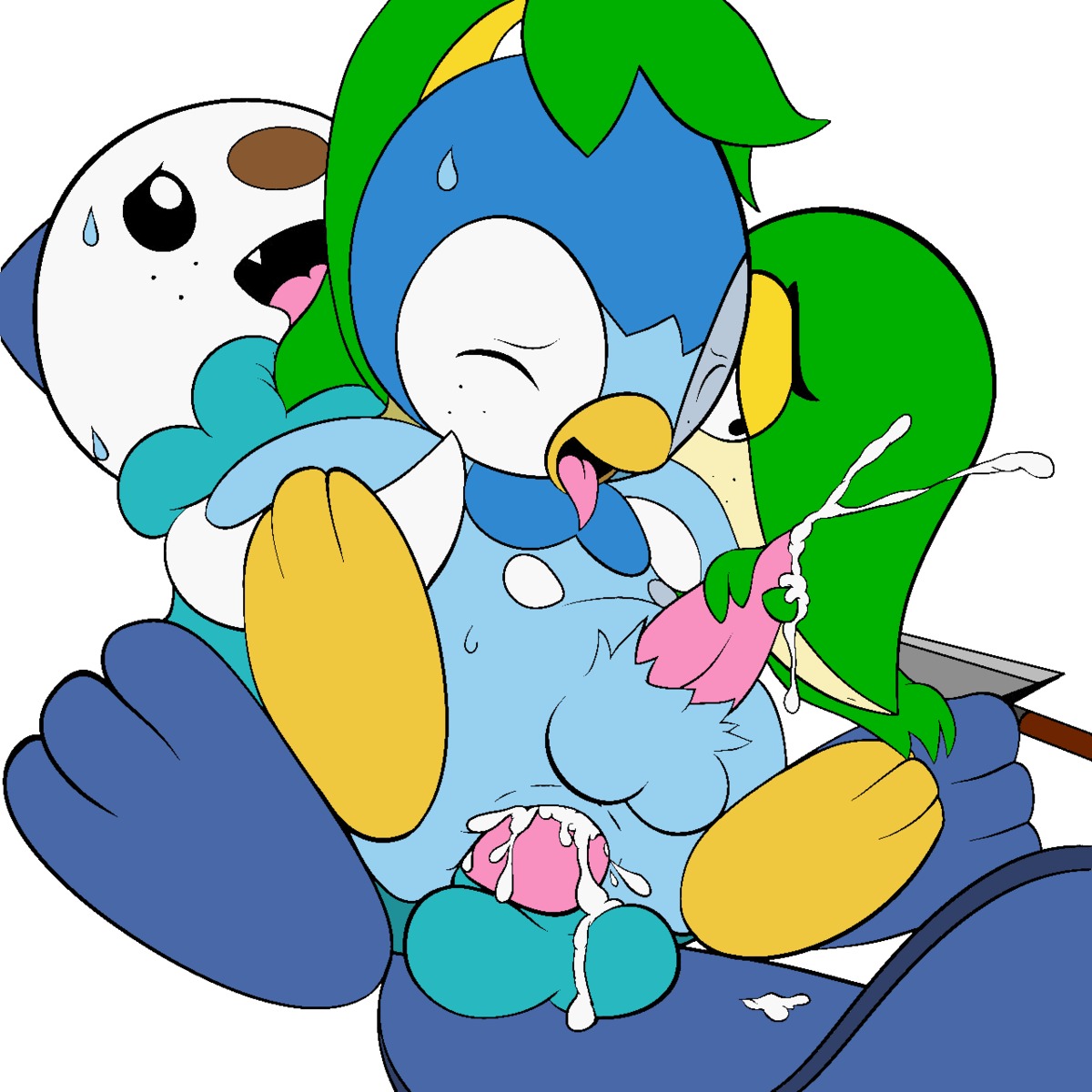 baginazard freckles male oshawott piplup pokemon pokemon_(species) pokemon_bw pokemon_dppt rule34 snivy