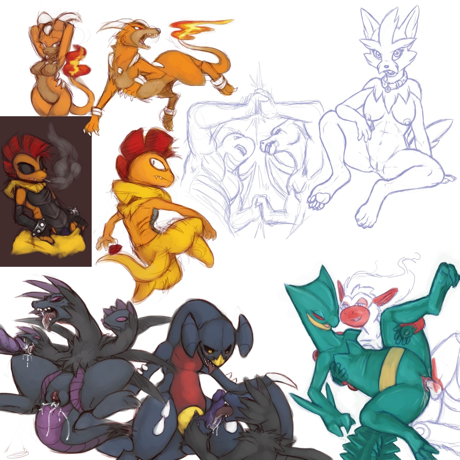 anthro canine charizard dragon dragonite female feral fish garchomp haplorhine herdier houndoom hydreigon infernape lizard male marine mel_the_hybrid monkey mythological_creature mythological_scalie mythology nintendo nude pokemon pokemon_(species) primate reptile rule34 scalie sceptile scrafty sex shark