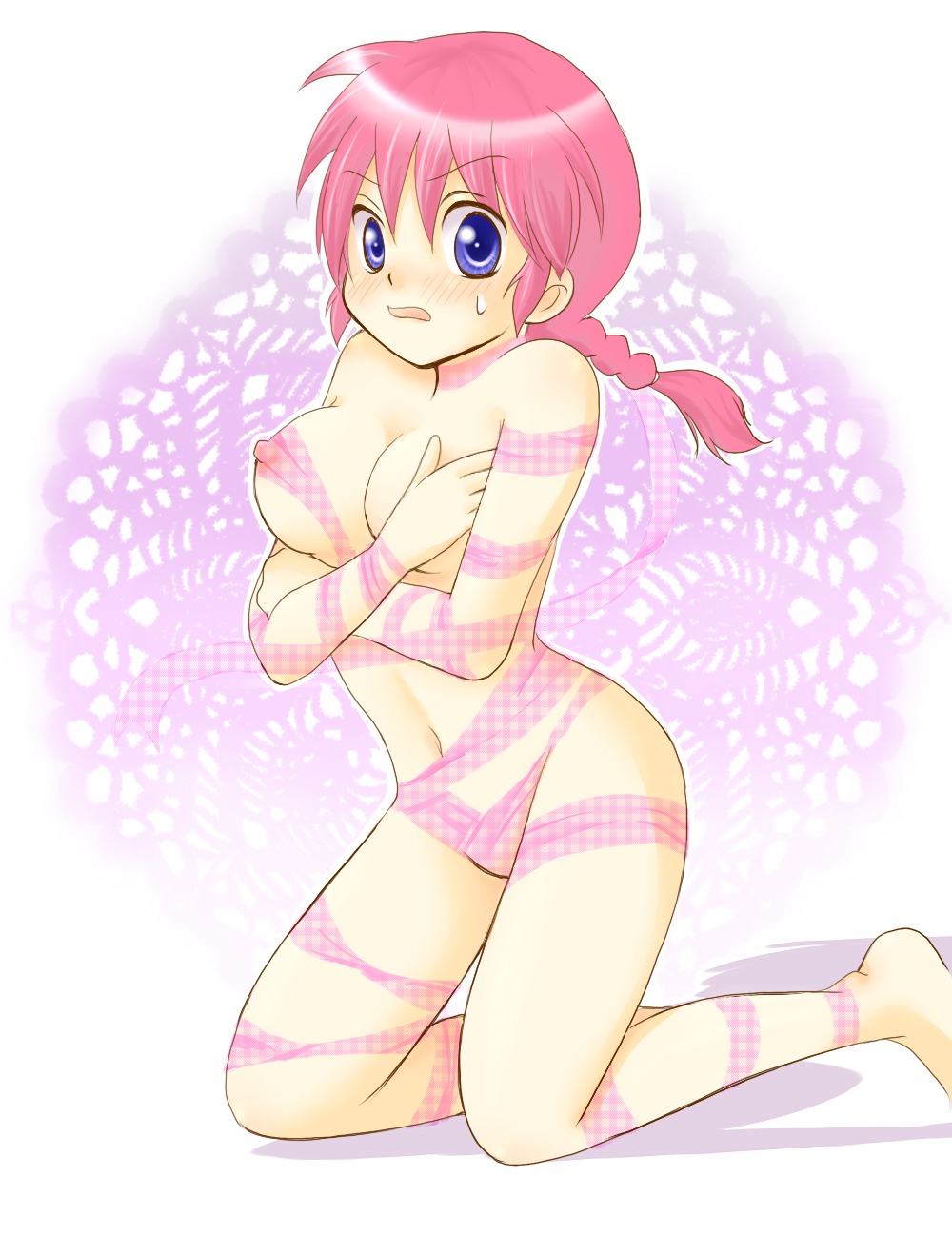 blue_eyes breasts female female_only mutsuki_(artist) nude ranma-chan ranma_1/2 ranma_saotome red_hair rule34 small_breasts