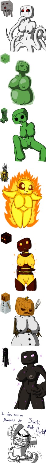 artist_self-insert blaze blaze_(minecraft) character commission creeper enderman enderwoman female ghast_(minecraft) magma_cube male minecraft minecraft_(series) minecraft_xxx nintendoart rule34 sketch slime slime_(minecraft) slime_girl snow_golem tagme video_games