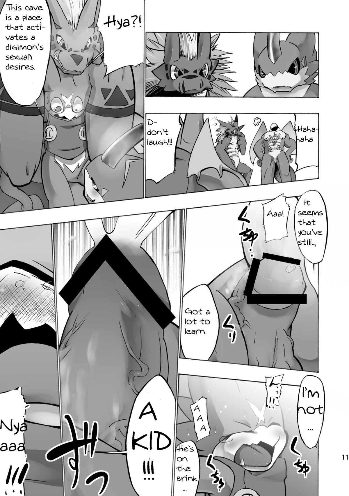 absurd_res balls bandai_namco big_muscles blush bodily_fluids clothing comic cum dialogue digimon digimon_(species) dragon e621 english_text erection exveemon genital_fluids genitals group growlmon gumdramon hatake hi_res humanoid_genitalia humanoid_penis male male/male membrane_(anatomy) membranous_wings monochrome multiple_scenes muscular muscular_male mythological_creature mythological_scalie mythology penis reptile scalie sex sweat text translated wings