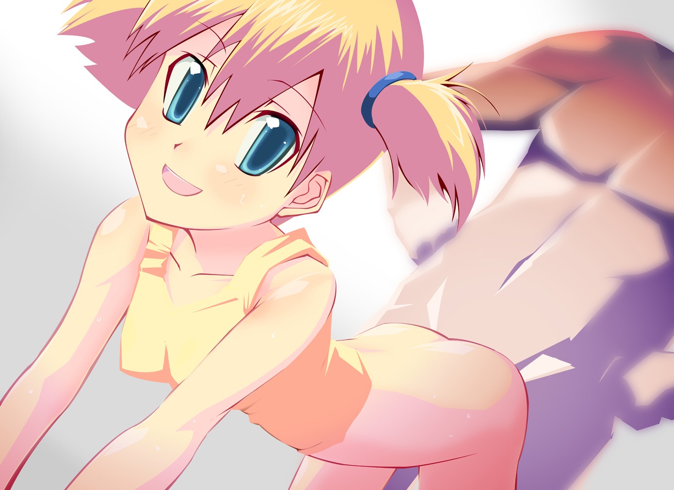 blue_eyes bottomless clothes color female hair human human_only kasumi_(pokemon) looking_at_viewer male nintendo nude pokemon rule34 sex straight tagme