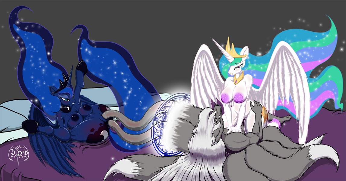 2012 anal anal_penetration anthro anthrofied anus areola big_areola big_breasts black_body black_fur black_nipples blue_hair blush breasts canid canine canis canon_x_oc cosmic_hair crown cutie_mark da_goddamn_batguy double_penetration e621 equid equine erection ethereal_hair fan_character feathered_wings feathers female fox friendship_is_magic fur genitals group group_sex hair hasbro headgear horn huge_breasts long_hair magic magic_circle male male/female mammal multi_tail multicolored_hair multiple_penetration my_little_pony mythological_creature mythological_equine mythology nipples nude penetration penis pink_nipples princess_celestia_(mlp) princess_luna_(mlp) royalty sex short_hair starry_hair tail tamati tentacles threesome trio two_tone_hair vaginal vaginal_penetration vulva white_hair winged_unicorn wings wolf