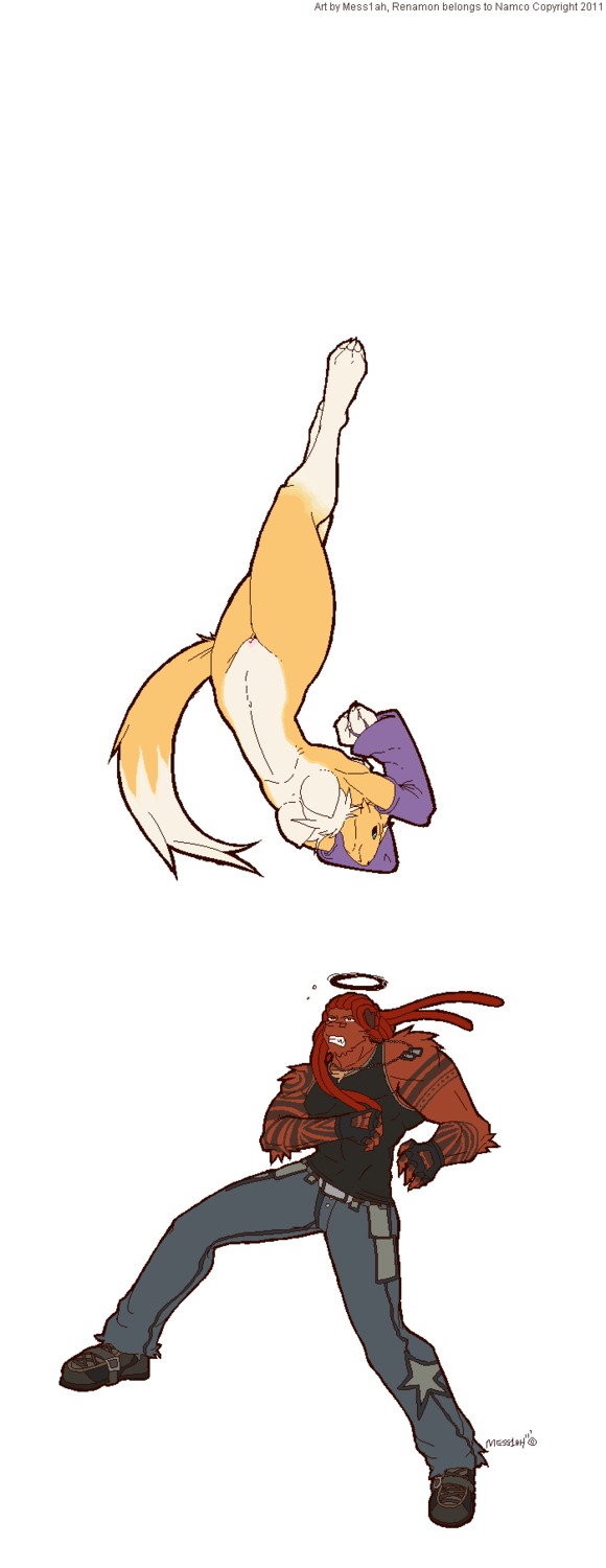 anthro canine clothes color digimon digimon_(species) female fox fur furry interspecies male mess1ah nude renamon rule34 tagme
