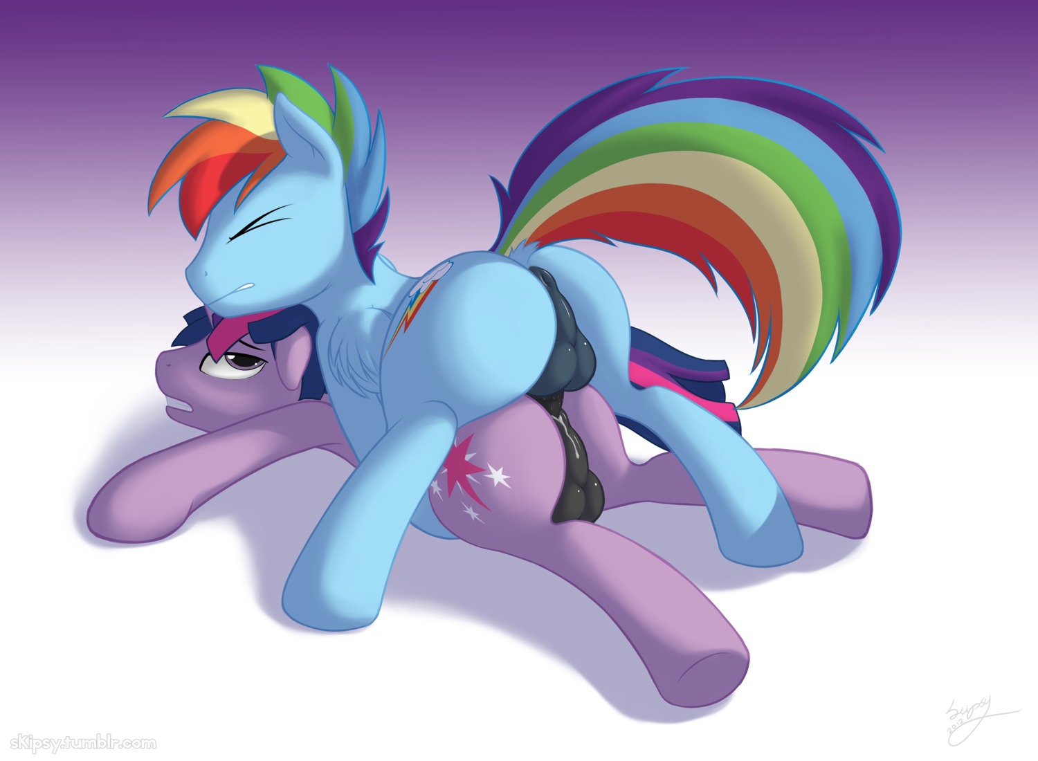 2012 anal anal_penetration anus backsack balls black_penis blue_body blue_feathers blue_fur bodily_fluids crossgender cum cum_in_ass cum_inside cum_on_perineum cutie_mark duo e621 equid equine erection eyes_closed feathered_wings feathers feral feral_on_feral feral_penetrated feral_penetrating feral_penetrating_feral friendship_is_magic from_behind_position ftm_crossgender fur genital_fluids genitals hair hasbro hi_res lying male male/male male_penetrated male_penetrating male_penetrating_male mammal multicolored_hair multicolored_tail my_little_pony mythological_creature mythological_equine mythology nude on_front pegasus penetration penile penile_penetration penis penis_in_ass perineum purple_body purple_eyes purple_fur purple_hair rainbow_dash_(mlp) rainbow_hair rainbow_tail sex simple_background skipsy tail twilight_sparkle_(mlp) two_tone_hair wings