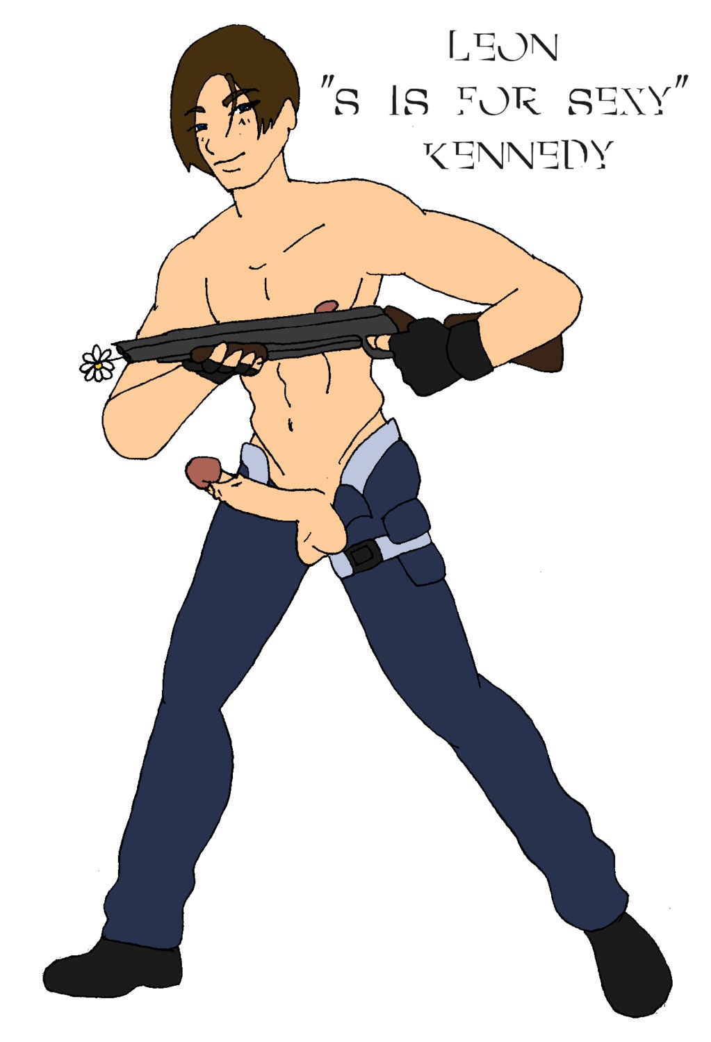 leon_scott_kennedy male male_only resident_evil rule34 solo tagme