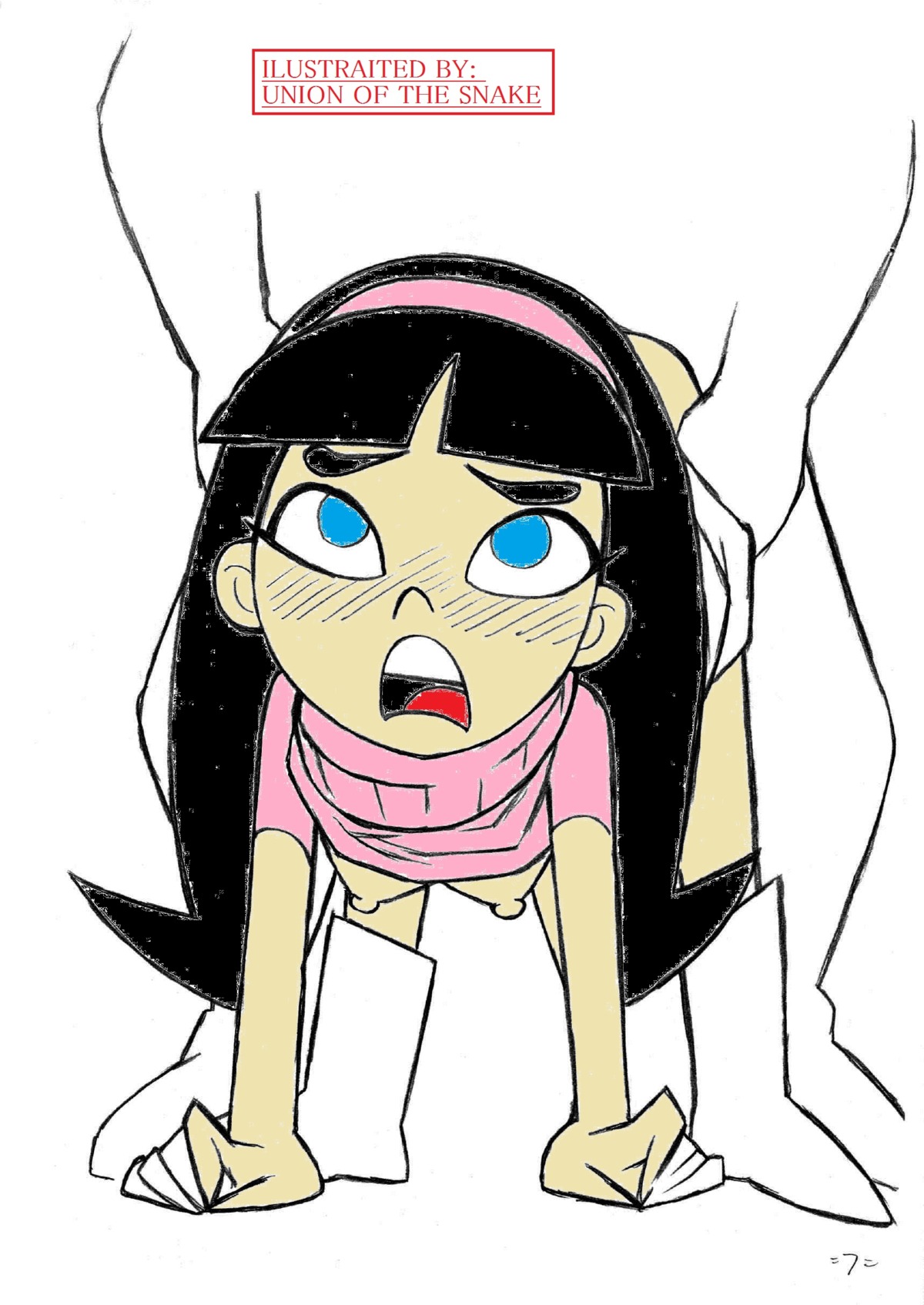 1boy 1girls all_fours bent_over black_hair breasts clothing doggy_style female from_behind long_hair male nickelodeon open_mouth penetration rule34 sex straight straight_hair tagme the_fairly_oddparents trixie_tang union_of_the_snake