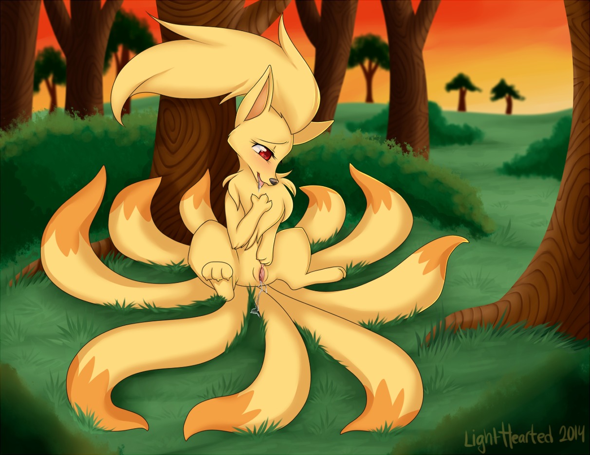 2014 3_toes ambunny black_nose blush bodily_fluids canid canine detailed_background drooling e621 feet female feral fingering fingering_self fur generation_1_pokemon genital_fluids genitals grass mammal masturbation multi_tail nature ninetales nintendo nude open_mouth outside plant pokemon pokemon_(species) red_eyes saliva sitting sky solo tail toes tongue tongue_out tree vaginal vaginal_fingering vaginal_fluids vaginal_masturbation vulva yellow_body yellow_fur