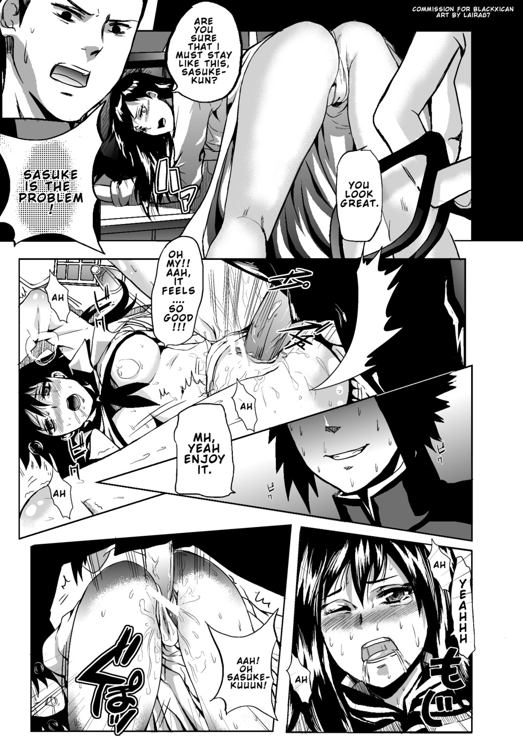 comic female human male monochrome nara_shikamaru naruto naruto_(series) rule34 sasuke_uchiha straight tagme uzumaki_karin
